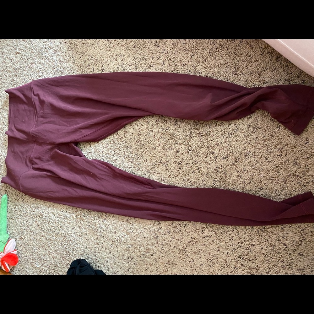 Lululemon align leggings in maroon